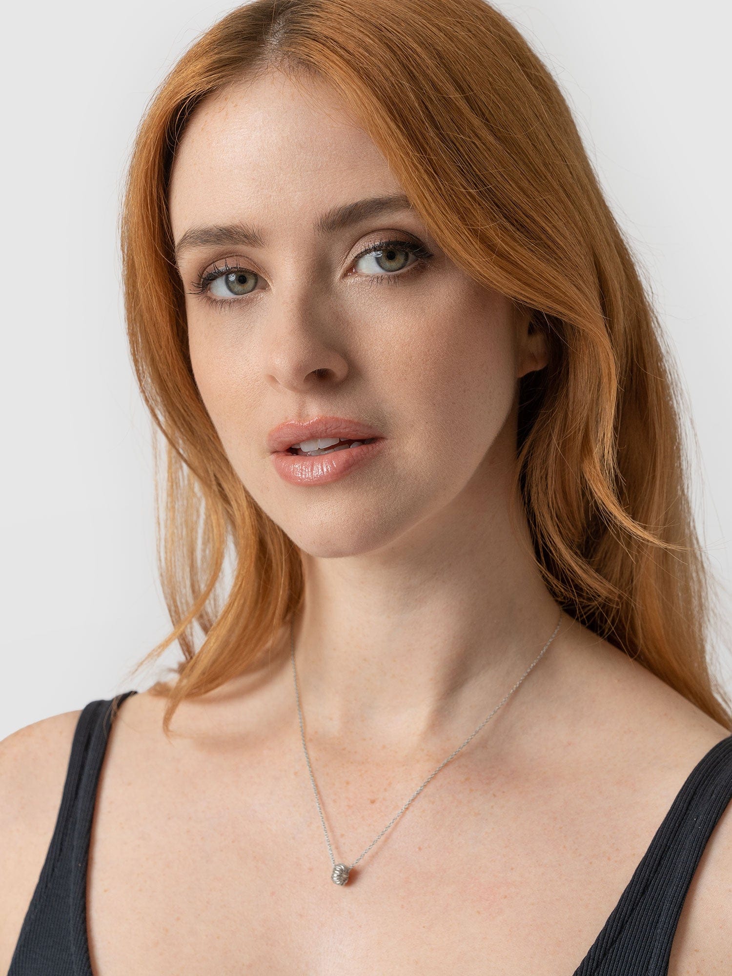 Swirl Charm Necklace Silver - Women's Jewellery | Saint + Sofia® USA